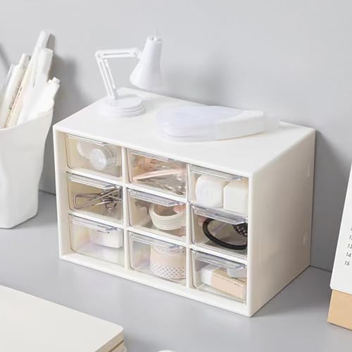 9-Drawer Desktop Organizer, Multifunctional Desk Storage Box for Jewelry, Makeup, Office, School, Home-Easy to