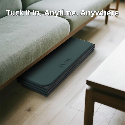 Foldable Yoga Mat 0.32 inches Thick(8mm), SGS Certified POE Material, Non Slip, 71 x 24 inches, Foldable for Travel, Pilates, Camping, Environmental Sports Mat, Odorless