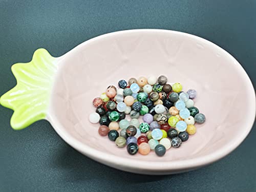 1200pcs 6mm Natural Round Stone Beads - Gemstone Loose Beads Hole Size 1mm for Bracelet Necklace Earrings Jewelry Making, Box Packed (24 Material-2, 6mm) - color: 24 material -2,6mm, size: 6mm
