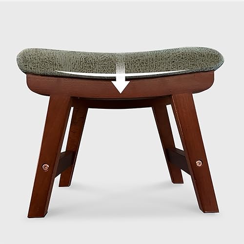 TsoLay Meditation Bench, Meditation Kneeling Bench with Extra Thick Comfortable Cushion, Hand Made Wooden Kneeling Ergonomic Seat, Easy on HIPS and Knees, for Deeper & Longer Meditation