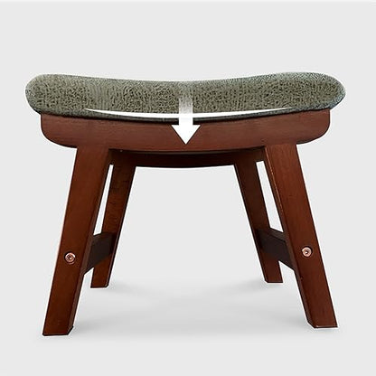 TsoLay Meditation Bench, Meditation Kneeling Bench with Extra Thick Comfortable Cushion, Hand Made Wooden Kneeling Ergonomic Seat, Easy on HIPS and Knees, for Deeper & Longer Meditation