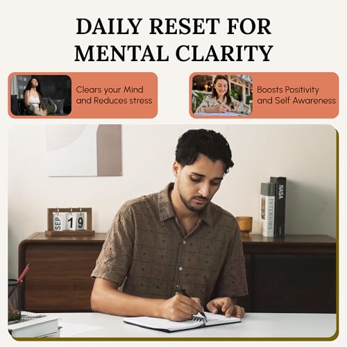 Tayri End of Day Journal – Day by Day 5 Minute Daily Gratitude & Self Reflection Journal 2026 for Women & Men, Guided Mindfulness, Happiness & Self Care, Undated Spiral with Vegan Leather Cover