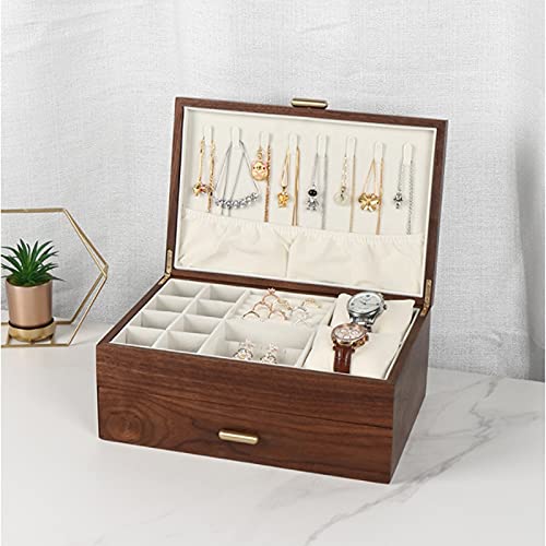Wooden Storage Box with Lid Organizer Handmade Craft Jewelry Case Wooden Box