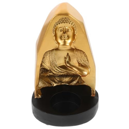 Resin Buddha Tealight Holder Candle Holder for Home Decor Meditation and Zen Spaces Creative Desktop Accent for Relaxation and Ambiance