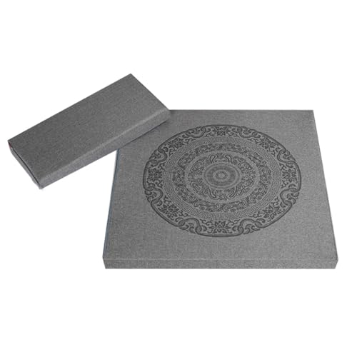 Japanese Foldable Meditation Cushion Set,Yoga Meditation Floor Pillow,Large Meditation Mat and Pillow Set for Sitting on Floor for Floor Balcony Mat Bedroom Patio grey-80cm - color: Gray, size: 80cm