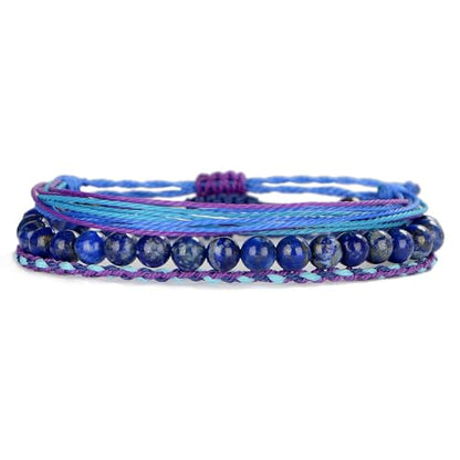 QOGIR Handmade Healing Bracelet,6mm Natural Gem Stone Bracelet rope bracelet - color: Lapis(Wisdom and Truth), size: 6mm