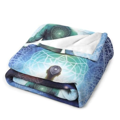 Yoga Meditation Zen Lotus Throw Blankets,Blanket Premium Super Soft Cozy Warm Bed Blanket Couch Decorative Throw Blankets for Living Room Bedroom Dorm
