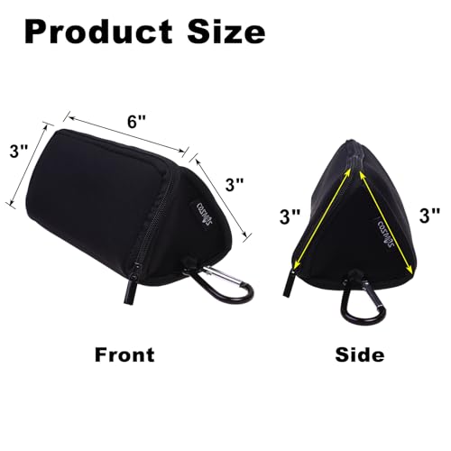 Cosmos Black Neoprene Utility Storage Case Pouch Bag Pen Holder Zipper Travel Carry Bag