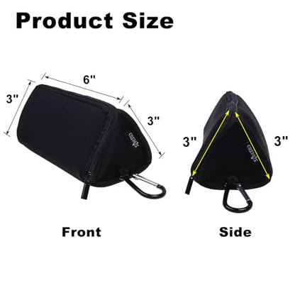 Cosmos Black Neoprene Utility Storage Case Pouch Bag Pen Holder Zipper Travel Carry Bag