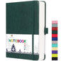 Blank Paper Notebook - 280 Pages A5 Blank Journal Notebook with 100gsm Thick Blank Paper, Hardcover, PU Leather, 5.75'' × 8.38''-Dark Green - color: Dark Green, size: A5-Blank
