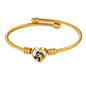 U7 Unisex Simple Cuff Bracelet 18K Real Gold Platinum Plated Fine Bracelets Fashion Jewelry Open Bangle Cuff Bracelets, Twisted or Heart Style - color: K.Heart photo-gold