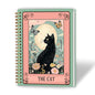 XUNLURY Black Cat Floral Moon Butterfly Notebook, Witchy Tarot the Cat Journal, Mystical Celestial Botanical Journal, Boho Witchy Aesthetic Hardcover Spiral Notebook, 5.5x8.3 Inch - color: Color_8