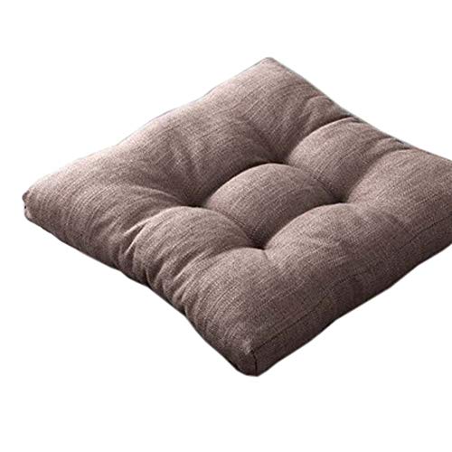 FANCY PUMPKIN Comfortable Cotton Square Chair Cushion Thicken Seat Cushion Floor Pillow, C - color: Light Gray-01