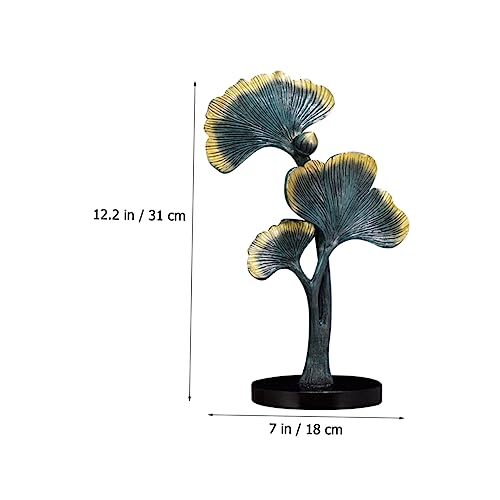 BESPORTBLE Ginkgo Leaf Resin Desktop Ornament Decor for Living Room Office Meditation -catching Table Accent Finish