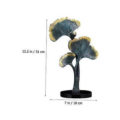 BESPORTBLE Ginkgo Leaf Resin Desktop Ornament Decor for Living Room Office Meditation -catching Table Accent Finish