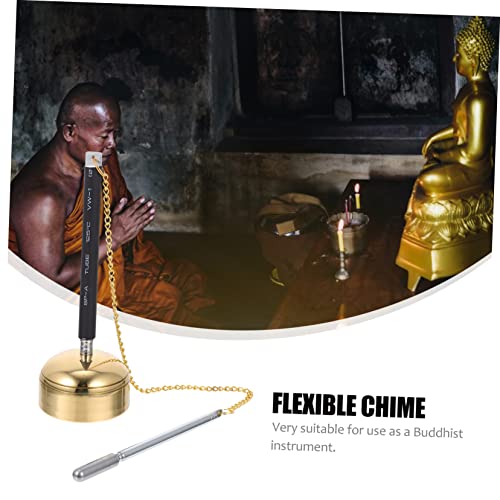 Toyvian Telescopic Meditation Sound Chime Handbell Buddhist Instrument for Prayer and Healing Lightweight Compact Design for Temple Rituals and Stress Relief