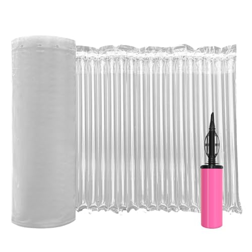 Large Bubble Cushioning Wrap for Packing 12"x164'，Inflatable Air Pillows for Shipping & Moving Heavy Duty Bottle Travel Protector Bags Space Saving Box Filler Shipping Supplies with Pump, 55um - size: 12"x164'