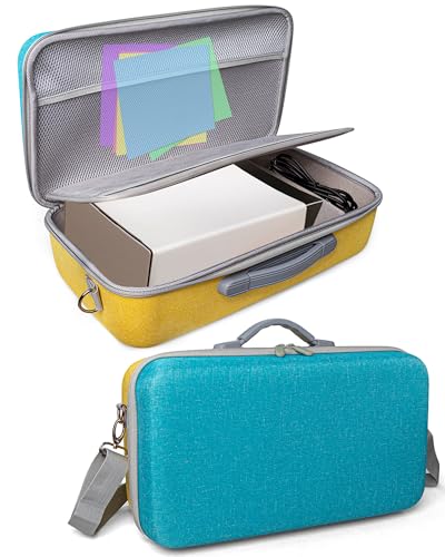Hard Carrying Case for Liene PixCut S1 Color Photo Sticker Printer & Cutting Machine All-in-One Sticker Maker for DIY Crafts, PixCut S1 Storage Bag with Adjustable Divider - color: PixCut S1 Blue-Yellow