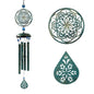 Wind Chimes for Outside Zen Atmosphere Wind Chime Windchime Outdoors for Outdoor Garden Patio Decor with Mandala Design Windchime Gifts for Mother Grandma Sisters(6 Petal)