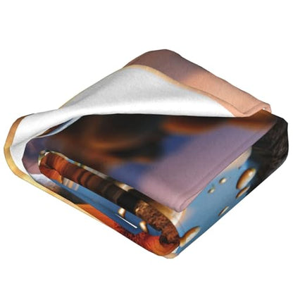 Ultra-Soft Micro Fleece Blanket Candles Meditation Stones Throw Blanket Soft Comfortable Throw Blanket Warm Cozy Plush Blanket Lightweight Fuzzy Blankets for Couch Bed Living Room All Season 60"x50"