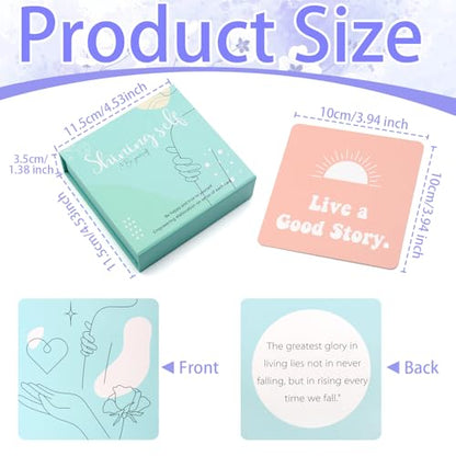 Zooyify Positive Affirmation Cards for Women,50 Positive Affirmation Cards with Inspirational Quotes,Uplifting Gift for Women, Magnetic Closure Box