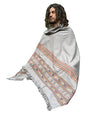 Handmade SAMADHI Meditation Prayer Shawl Rhino Grey Blanket Cosy Cashmere Yak Wool Tibetan Lahsa Winter Tribal Celtic Embroidery Boho Zen AJJAYA