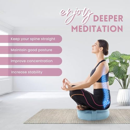 Yes4All Meditation Cushion, Floor Pillow Foam Zafu Buckwheat, Mandala Pattern Yoga Meditation Bolster Pillows, Floor Cushions