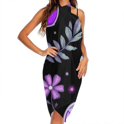 Women's Lightweight Long Scarf Thin Scarf Beach Headscarf Wimwear Bikini Wrap - color: Color649