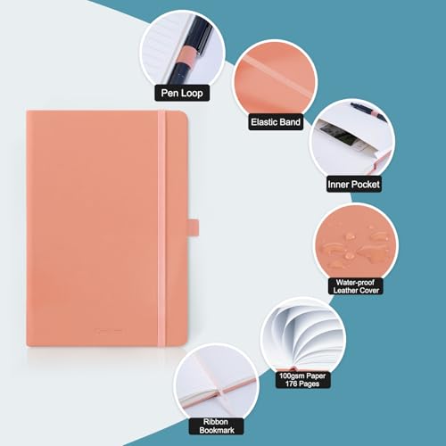 Comix 4 Pack Lined Journal Notebooks and Gratitude Journal for Women Men