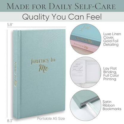 Guided Daily Journal for Women with Prompts | Self Love, Self Care, Wellness & Mindfulness for Personal Growth | 150+ Reflection Exercises for Clarity | 5 Month Undated A5 Hardcover (Green) - color: Green