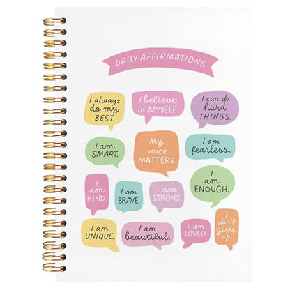 BearCake Daily Affirmations Notebook Journal, Positive Affirmation Gifts for Women Girls, Colorful Inspirational Journal for Women, Hardcover Spiral Notebook 5.5x8.3 - color: physiotherapy-message