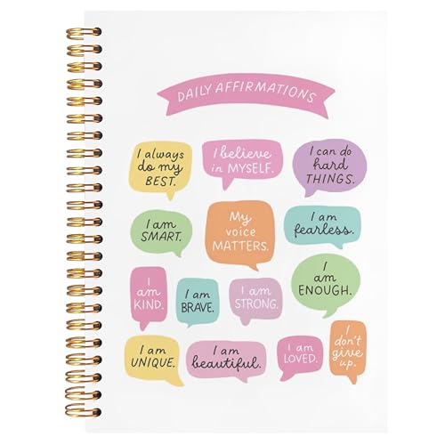 BearCake Daily Affirmations Notebook Journal, Positive Affirmation Gifts for Women Girls, Colorful Inspirational Journal for Women, Hardcover Spiral Notebook 5.5x8.3 - color: physiotherapy-message