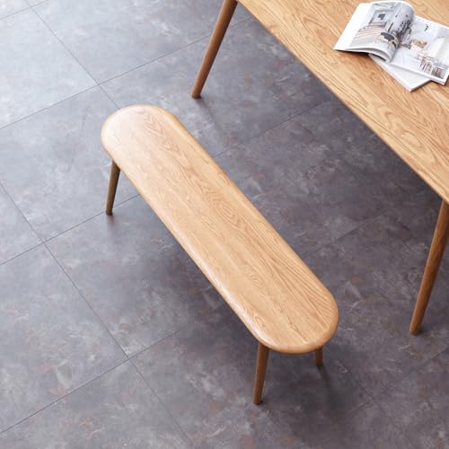 100% Solid Oak Wood Dining Bench, 39.5'' Entryway Bench Ottoman End of Bed Benches with Rounding Corner Design for Kitchen Dining Room Living Room Bedroom, Natural - size: 39.6inch-Oak-Round Corner