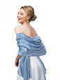 Geyoga Women's Scarf Shawls and Wraps for Evening Dress Fashion Scarf for Wedding Bridesmaid Ramadan Gifts - color: Light Blue