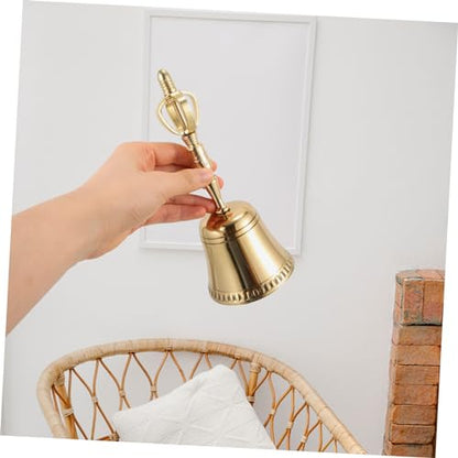 VICASKY Hand Bell Copper Instrument for Buddhist Prayer and Meditation Elegant Design Tranquil Sound for Home Decor and Spiritual Practices
