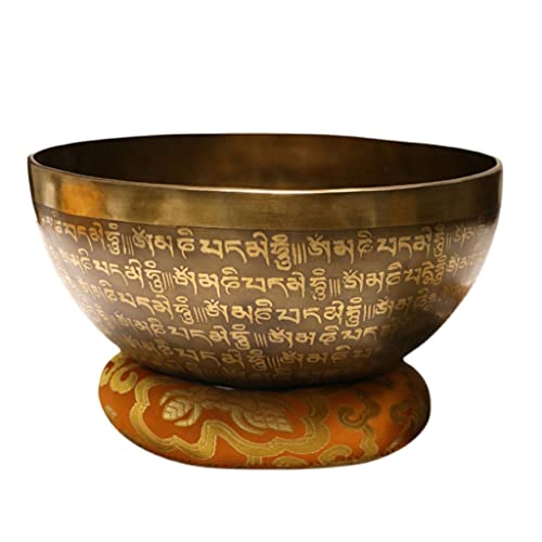 Singing Bowl Handmade Buddha Sound Bowl Meditation Singing Bowl Copper Chime Bowl Meditation Sound Bowl Ornament，12CM - size: 12CM