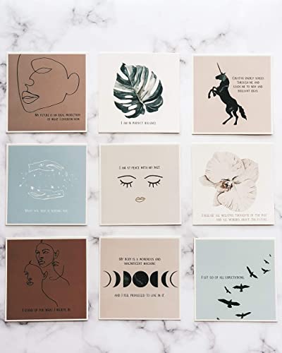 Lamare Positive Affirmation Cards for Women - Meditation Cards and Daily Affirmations for Women I 40 Motivational Cards, Inspirational Cards, Mindfulness Card for Spiritual and Mental Health gifts - size: 4.7 X4.7 inch (Pack of 2), style: Original Affirma