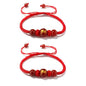 2026 Chinese New Year of Horse Bracelets for Women Men, 12 Chinese Zodiac Bracelet Good Luck Red String Animal Horse Charm Braided Bangle Adjustable Jewelry Gift - color: Circle-2pcs