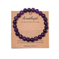 Pingyongchang Stress Relief Anxiety Yoga Bracelet,Crystal Stone Mantra Bracelets for Women Natural Beaded birthday Gifts Inspirational Bracelet for Men - color: Amethyst