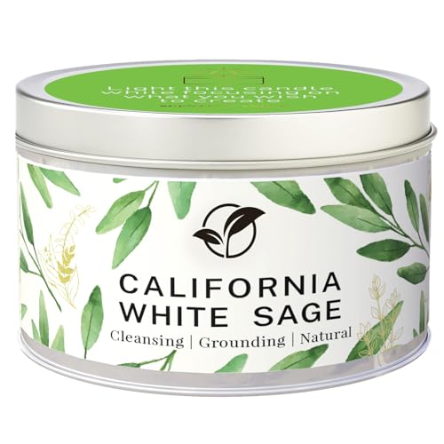 Sage Candles for Cleansing, Pure White Sage Candle 6 OZ- 35 Hour Burn Time, Aromatherapy Candle for Cleansing House Negative Energy Smudge Kit, Spiritual Meditation Housewarming Gifts - style: Pure Sage