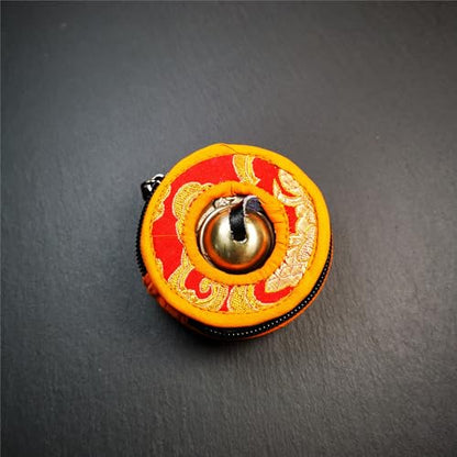 Tibetan Tingsha Bell Set - Tibetan Cymbals - for Sound Healing, Yoga, Meditation, and Mindfulness,Handmade in Nepal,Made of Bronze,Om Mantra Pattern,6.5cm/2.6 inch - color: 9-Bronze-Om-6.5cm