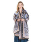 100% Mulberry Extra Large Silk Pashmina Scarf Shawls And Wraps For Women Evening Dress Summer Travel Floral Blanket - color: 77 Black&pink