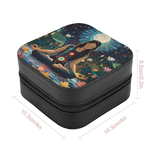 Seven Chakra Yoga Meditation Jewelry Box for Women Travel Cute Mini Jewelry Organizer Storage Case