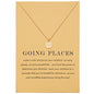 Zealmer Dainty 18K Gold Plated Compass World Map Pendant Necklace Graduation Gift for Friends - style: Compass Gold Tone
