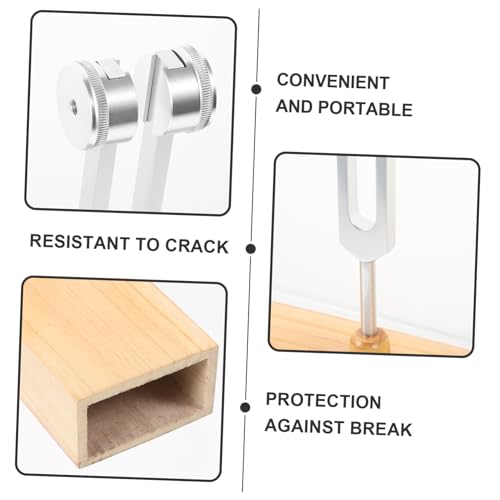 C128hz Aluminum Alloy Tuning Fork Wooden Sound Box for Sound Healing Meditation