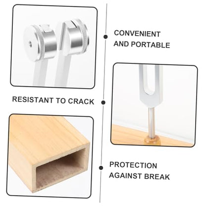C128hz Aluminum Alloy Tuning Fork Wooden Sound Box for Sound Healing Meditation