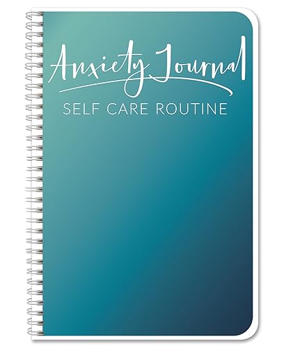 BookFactory Anxiety Journal Self Care Routine Tracking Track Stress & Anxious Triggers - 100 Pages, Wire-O, 6'' x 9'' (Made in USA) - style: Anxiety Wire-O