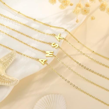 Gold Initial Bracelets for Women Girls - 18K Gold Plated Layered Letter A-Z Initial Bracelets Dainty Letter Bracelet for Women Trendy Gifts for Mom Wife Friends - color: P
