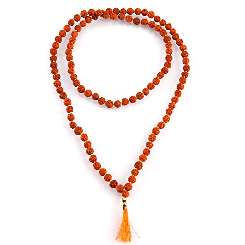 Aatm Tibetan 108 Beads Shiva Rudraksh Jaap Mala Necklace for Prayer & Healing (Beads Size: 8 mm)