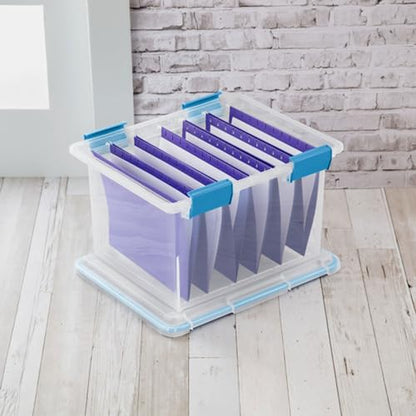Sterilite 4-Pack Gasket Box, Weather-Resistant Storage Bins with Latching Lids, 32 Quart - Heavy-Duty Organizing Containers for Closet, Bathroom, and Office - size: 32 Quart, style: 4 Pack